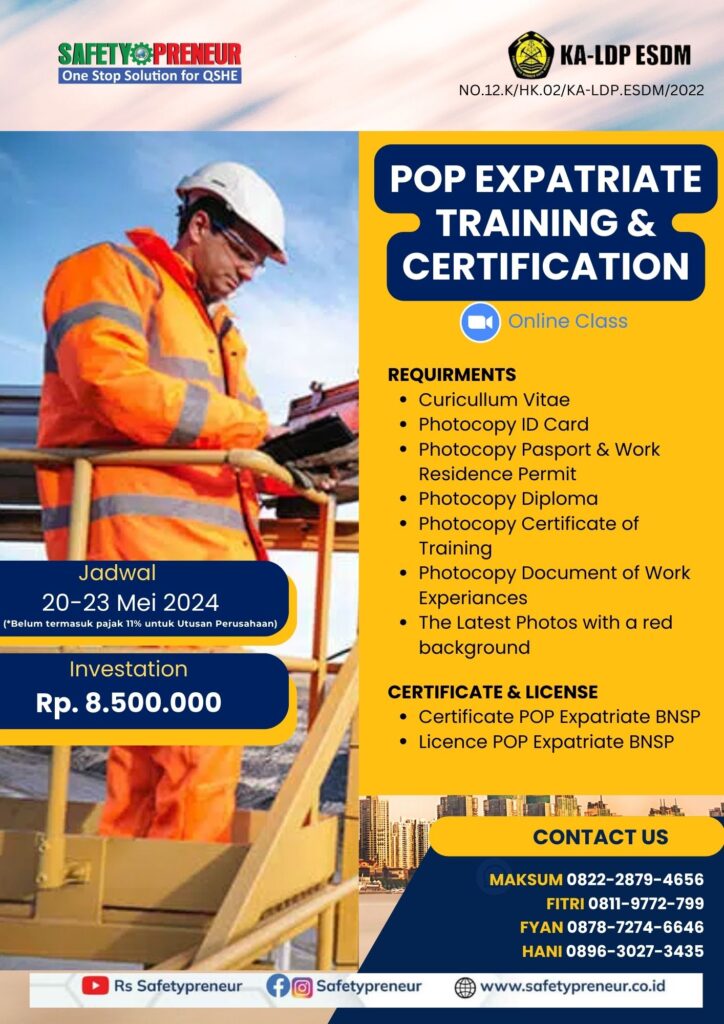 PENGAWAS OPERASIONAL PERTAMA (POP) EXPATRIATE